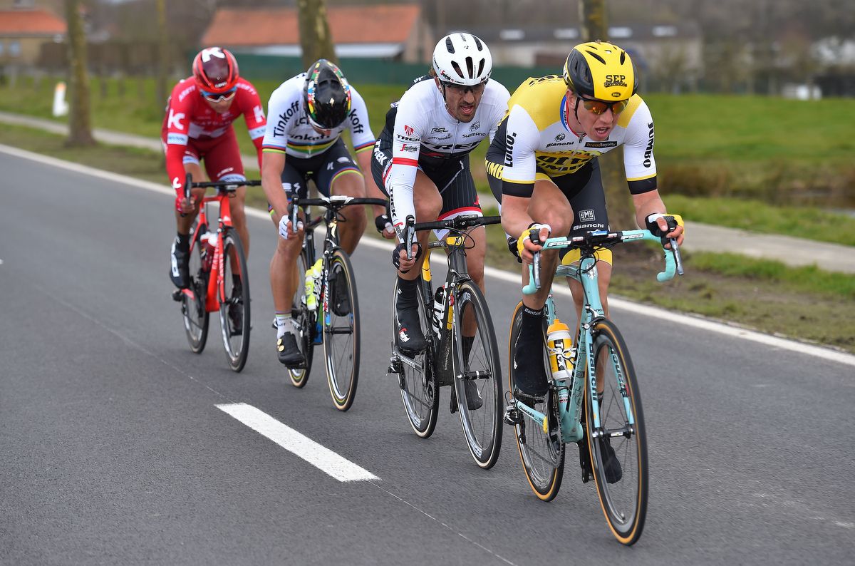 Sep Vanmarcke (LottoNL-Jumbo) leading the quartet