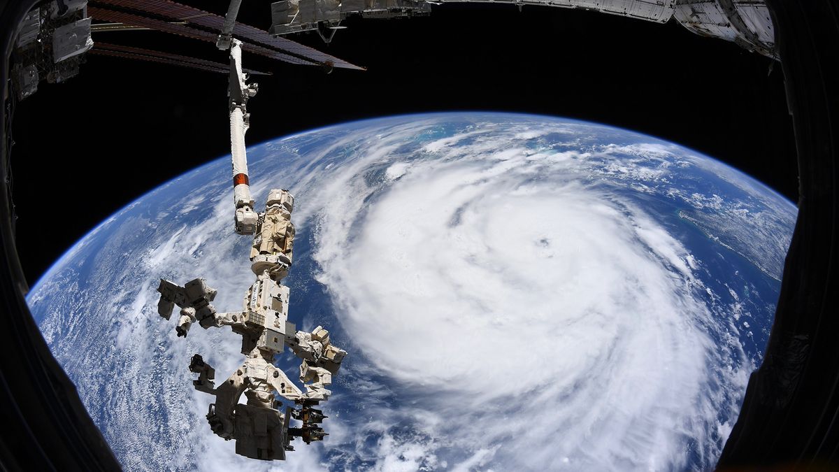 Hurricane Ida as seen from the International Space Station on Aug. 29, 2021