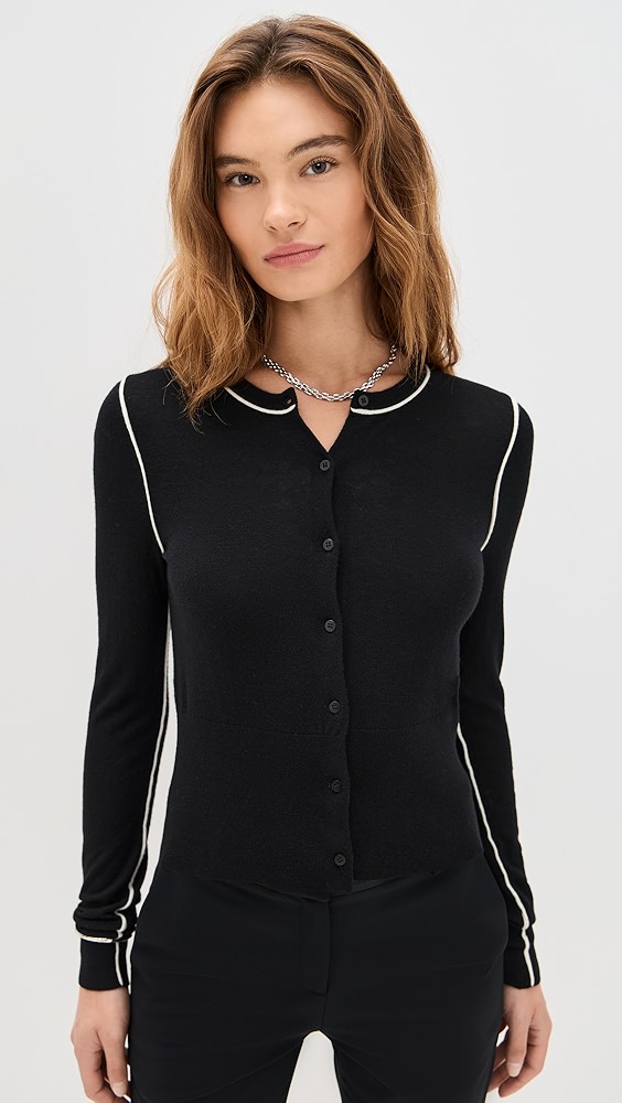 St. Agni Wool Fine Line Cardigan