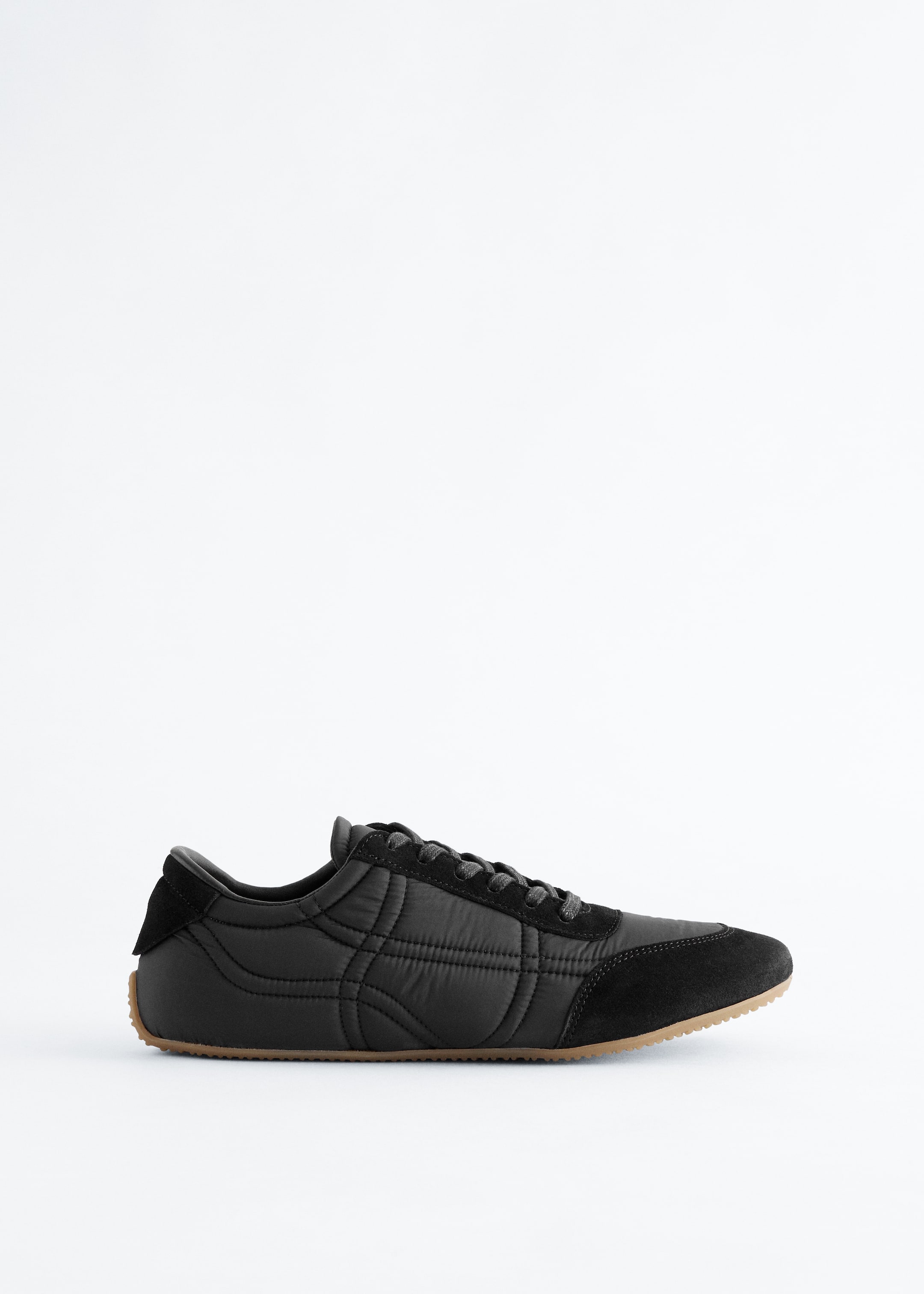 Suede-Detail Trainers - Brown