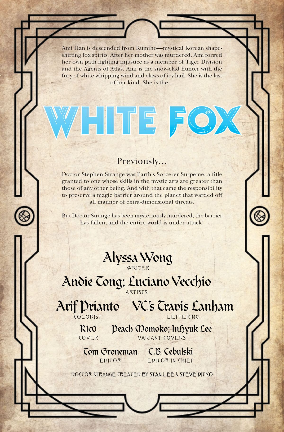 Death of Doctor Strange: White Fox #1