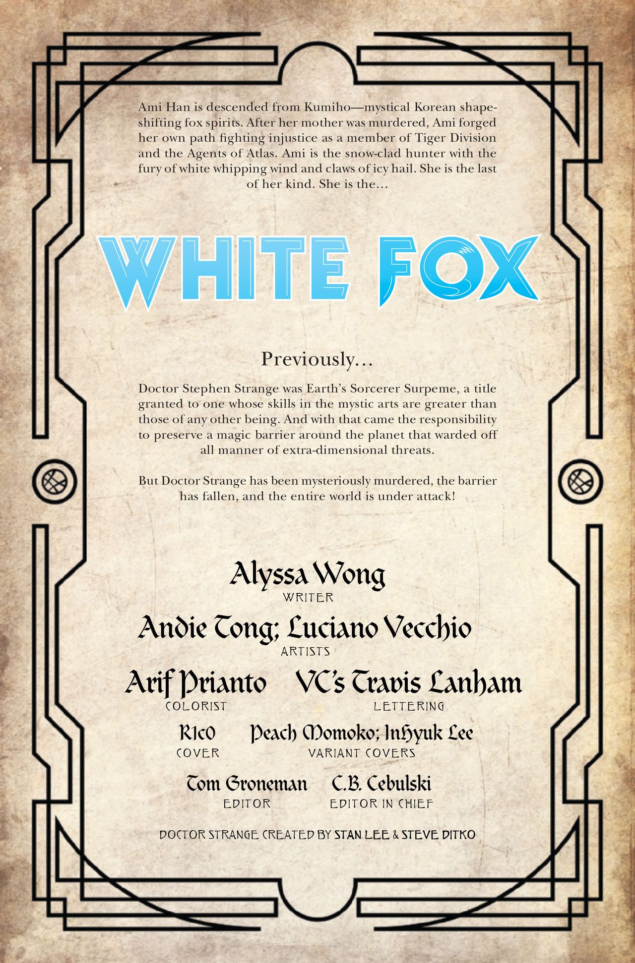 Death of Doctor Strange: White Fox #1