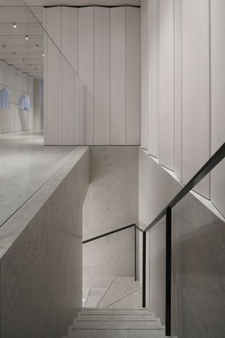 Minimalist architectural space in Ginza store for Akris by david chipperfield