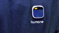 Humane AI Pin attached to a sweatshirt