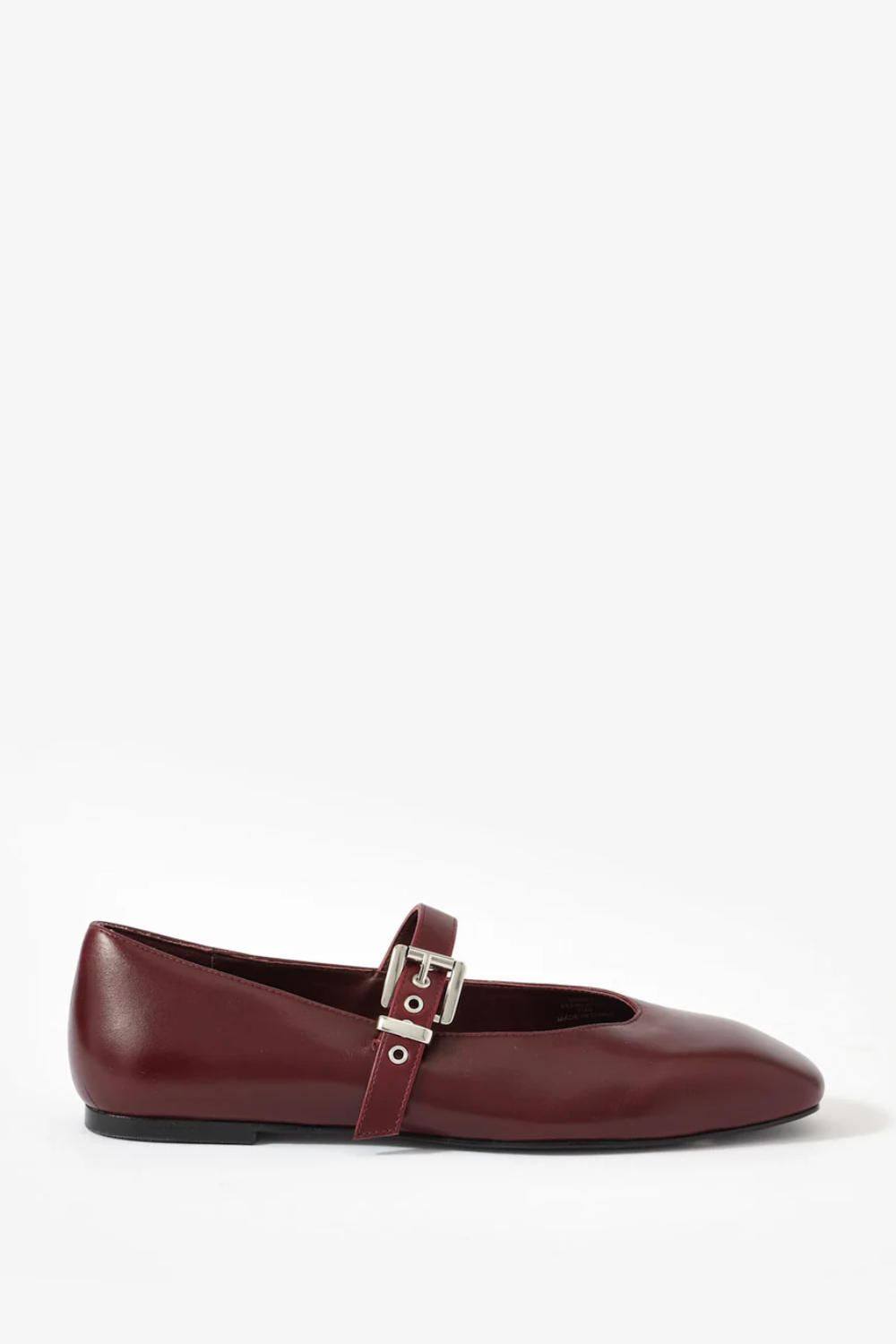 Bea Burgundy Leather Ballet Flats