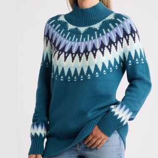 Caslon Teal Fair Isle Jumper