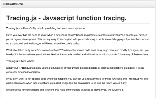 Tracing.js answers the frequently muttered question 'what the hell happened there?'