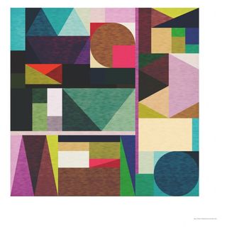 Kaku multi-coloured print by Fimbis is printed on 210gsm smooth art paper by East End Prints