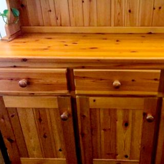 pine wood dresser with drawers
