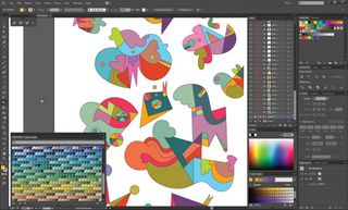 How to design an abstract collage-style pattern