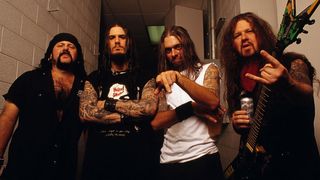 Pantera, 2001: (from left) Vinnie Paul, Philip Anselmo, Rex Brown and Dimebag Darrell