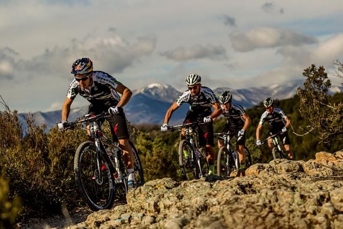 The Cannondale Factory Racing team in training in Finale Ligure, Italy