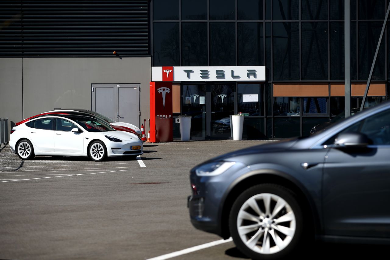 A Tesla assembly plant