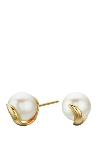 Lily & Roo Solid Gold Pearl Studs