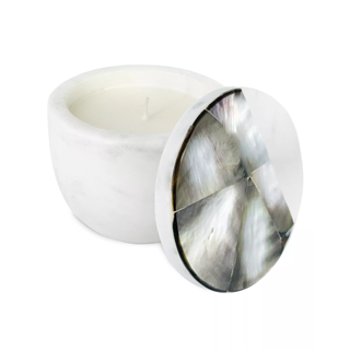 mother of pearl candle with cap