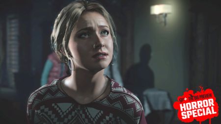 Until Dawn screenshot showing Sam played by Hayden Panettiere looking concerned