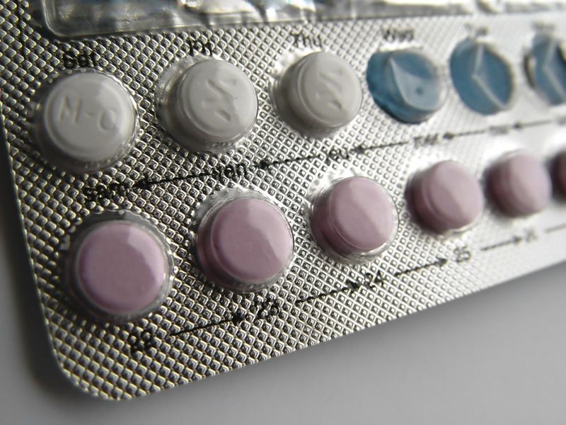 A packet of birth control pills