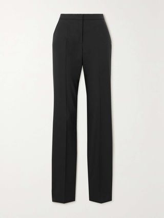 + Net Sustain Pleated Merino Wool Straight-Leg Pants