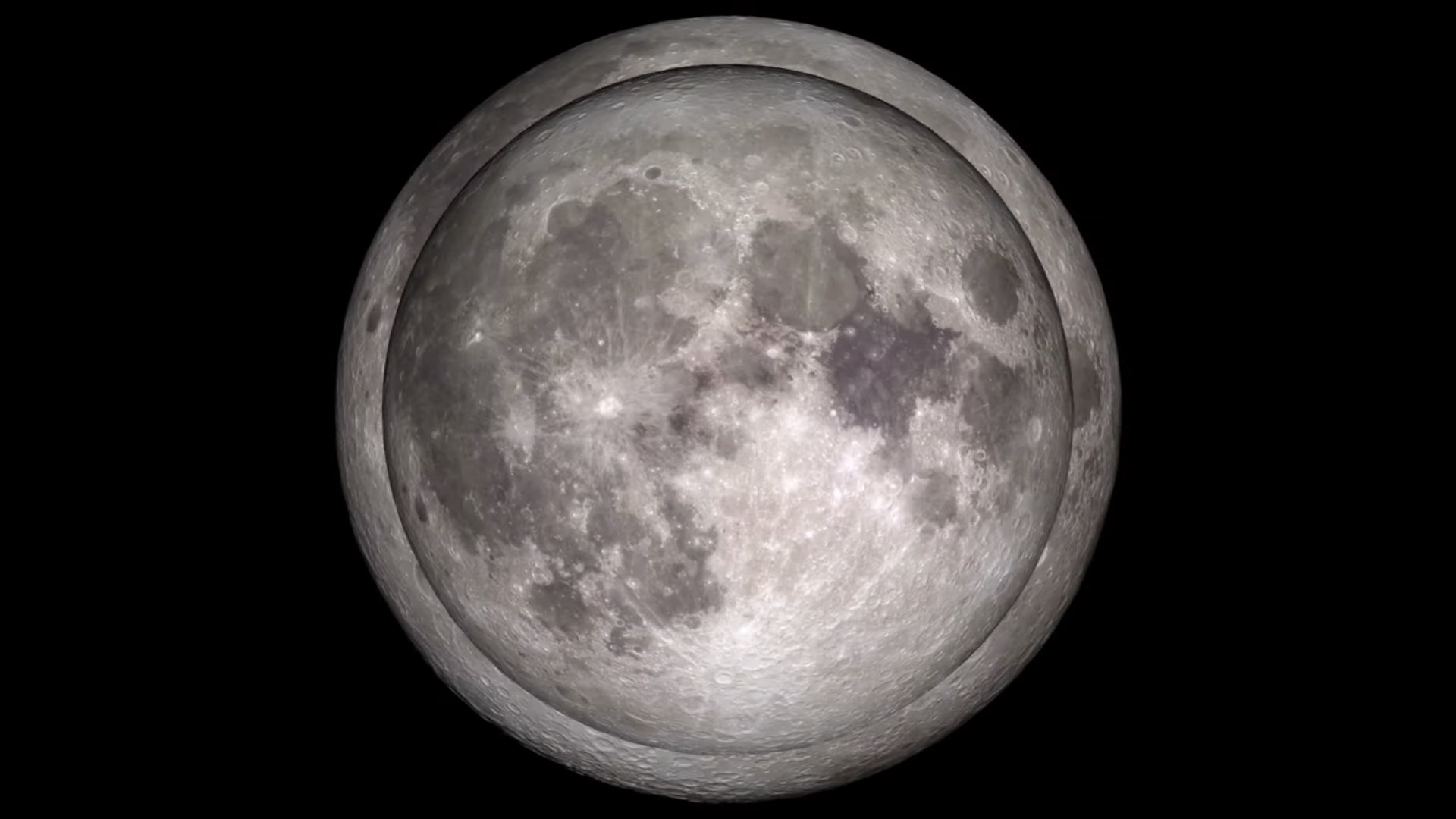 an illustration of the moon with a shadow over it