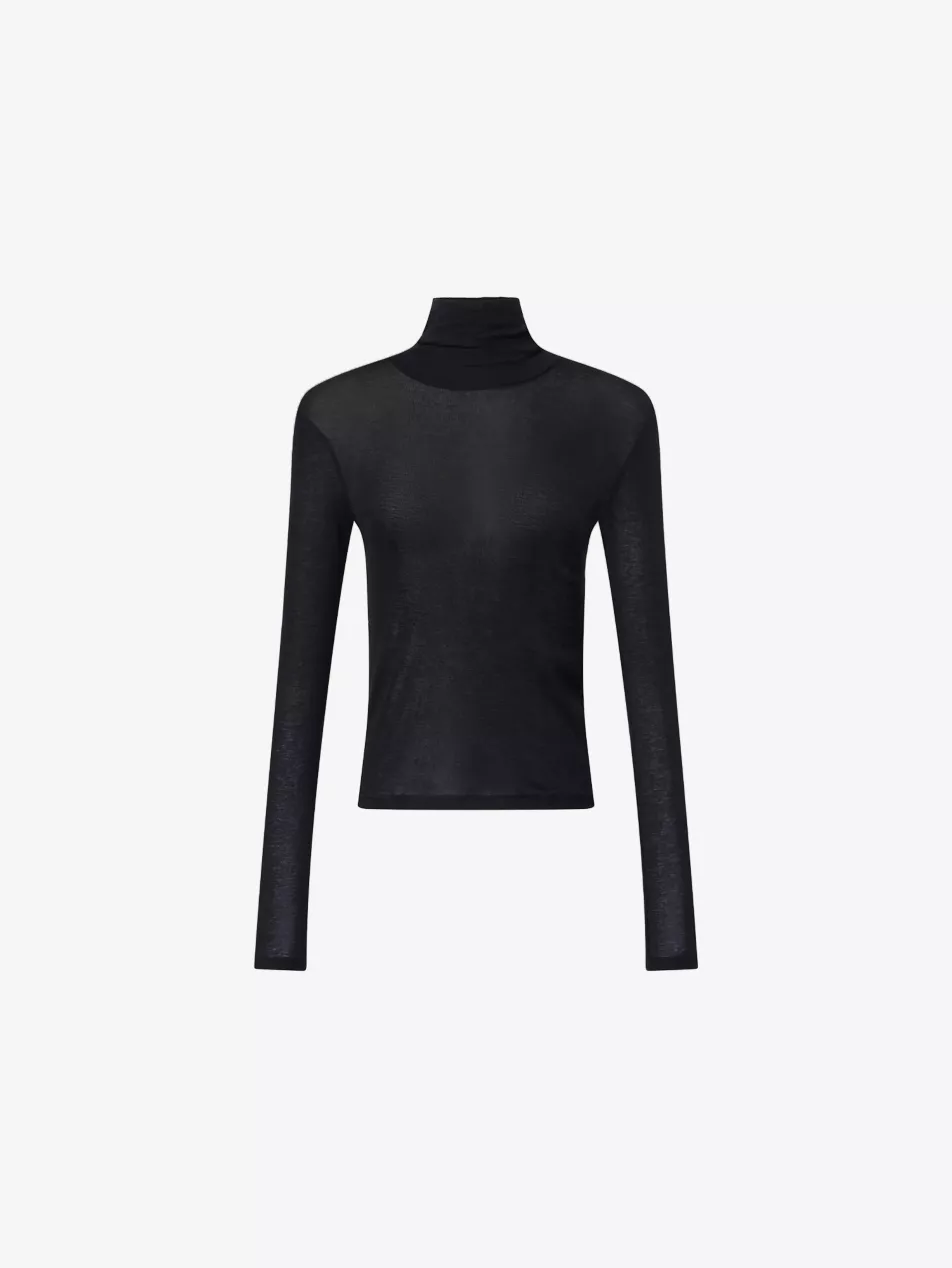 Evren Turtleneck Cotton-Knit Top - Xs