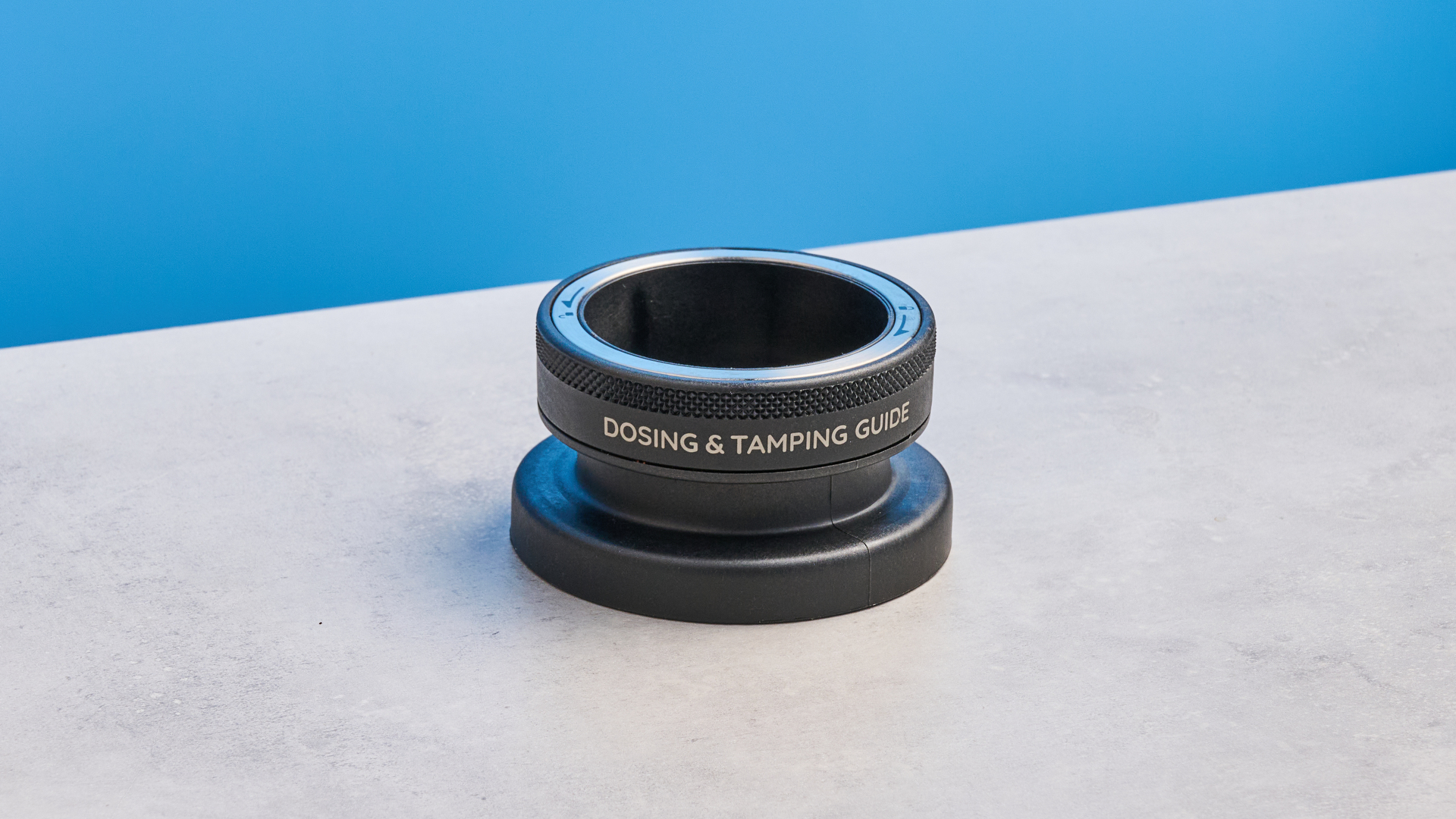 the de&#039;longhi la specialista arte evo special edition truestart edition, with yellow body, showing the espresso machine attachments like tamper, tamping collar, grinder, and control buttons