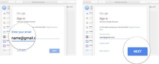Enter your Gmail credentials, then click Next