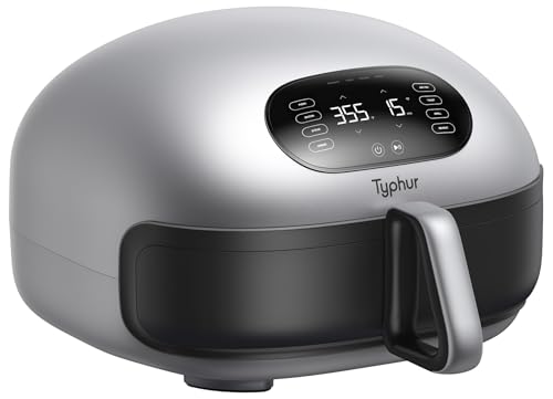 Typhur Dome 2 Ai Smart Air Fryer, 15-In-1 Large Flat Airfryer With Top &amp;amp; Bottom Heating, Self-Cleaning Digital Fryer, Pfas-Free Ceramic Basket, Fits a 12" Pizza or Steaks, Whisper-Quiet, 120v