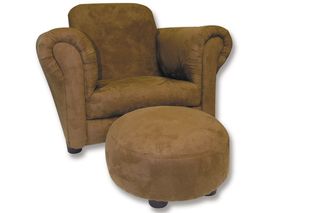 Club style chair with ottoman