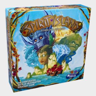 Spirit Island box on a plain background