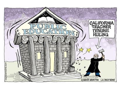 Editorial cartoon public education California