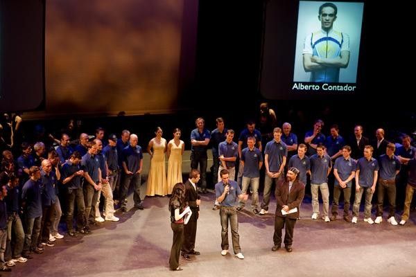 Alberto Contador also fields some questions