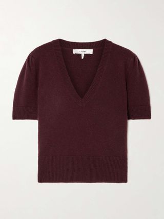 Gathered Recycled-Cashmere Sweater