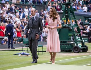 The Duke of Kent and Kate Middleton at Wimbledon