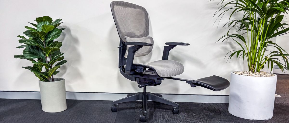 ErgoTune Joobie office chair with footpad fully extended