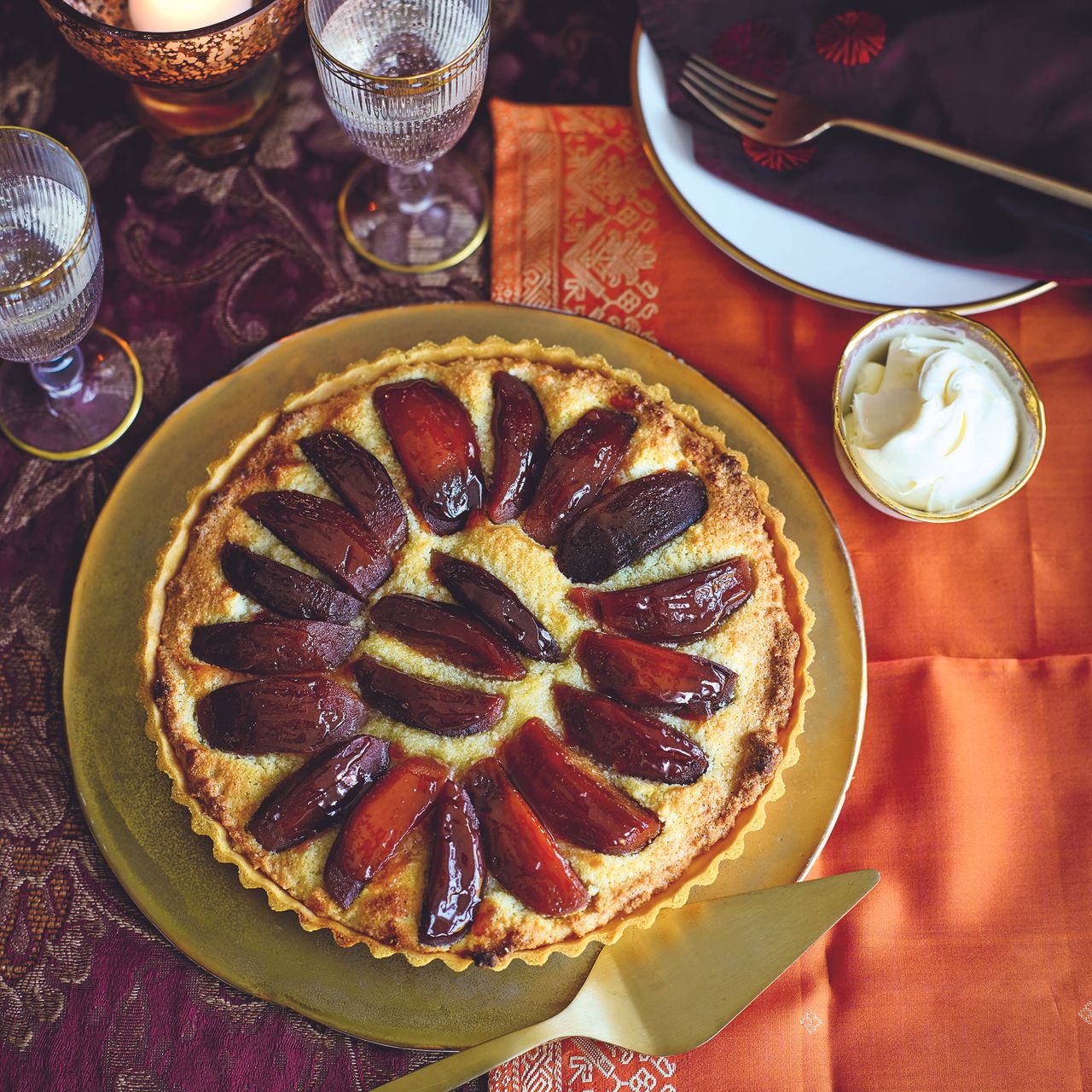 Quince and frangiapane tart