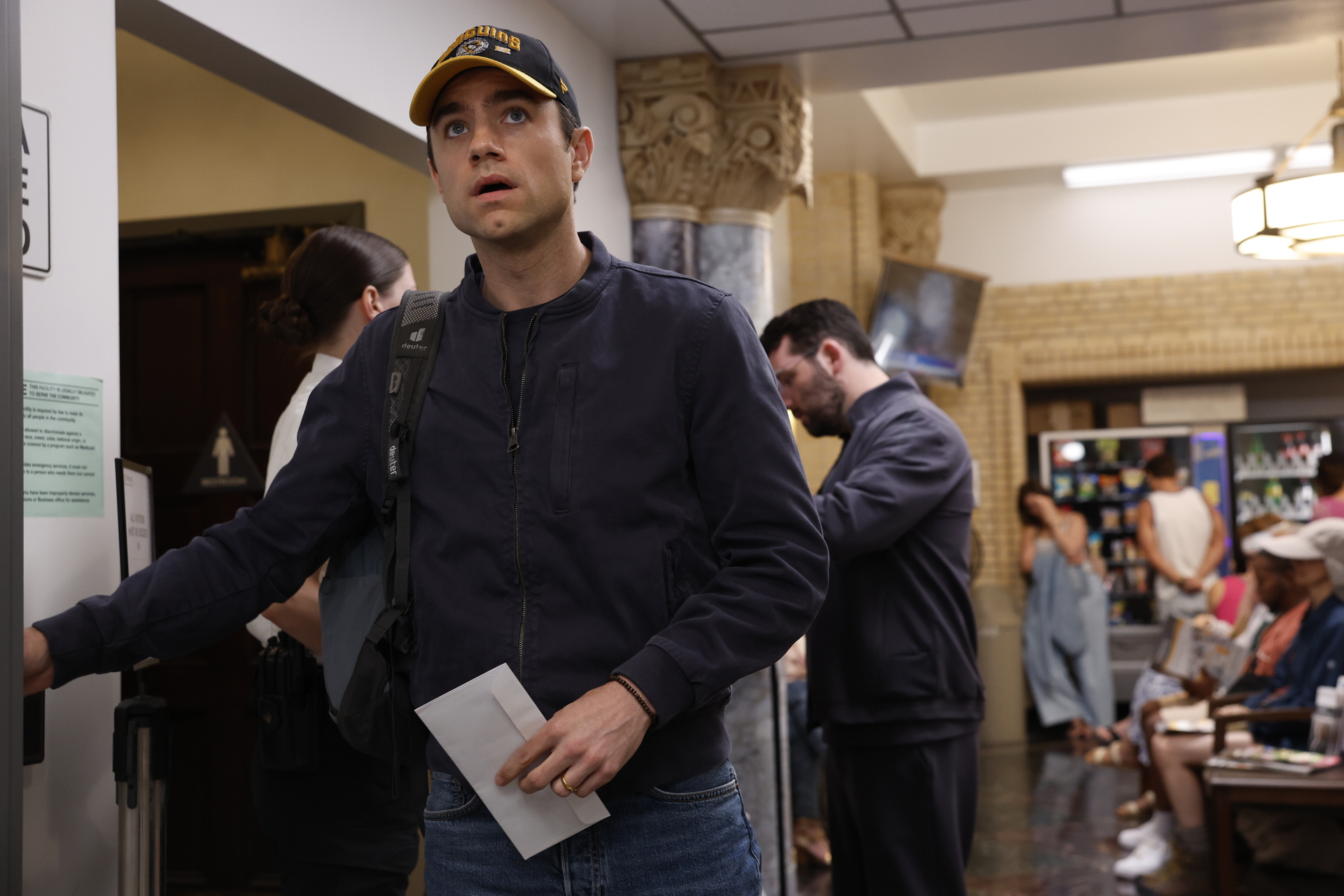 patrick ball as dr. langdon returning to work in the pitt season 2