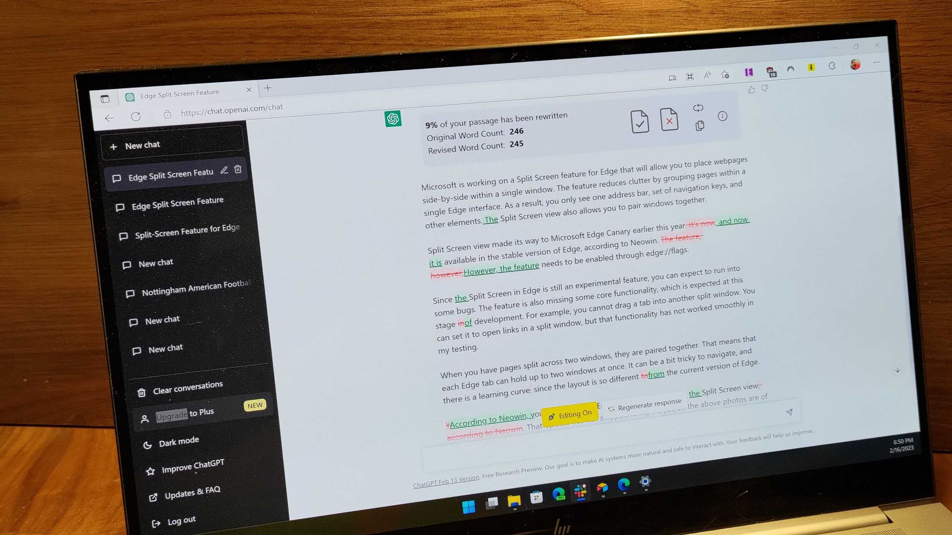 This extension adds Grammarlylike editing to ChatGPT Windows Central