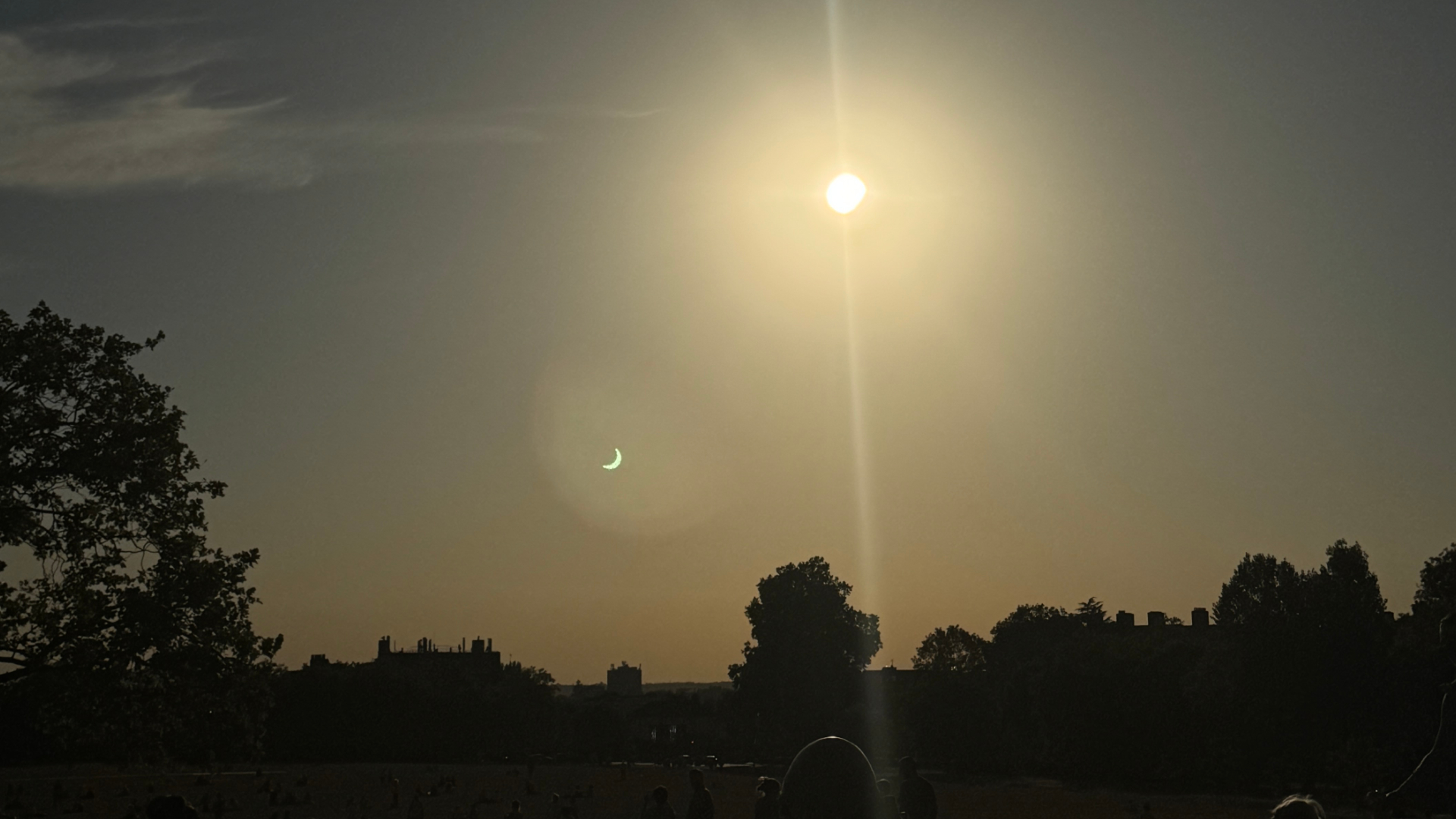 Solar eclipse on iPhone 15 Pro