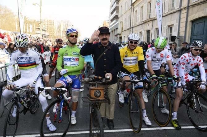 On the start line at Paris-Nice