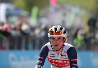 Giulio Ciccone finishing stage 17 of the Giro d'Italia 2021