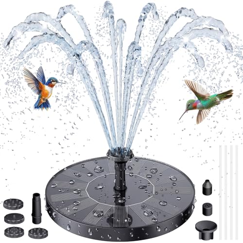Aisitin Solar Water Fountain With Multiple Nozzles