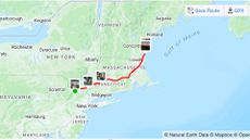 A Strava-generated map of Sam Westby's GWR-setting most-states-in-24-hours ride.