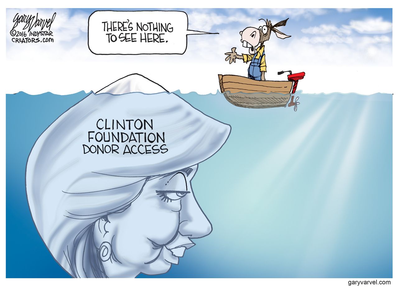 Political cartoon U.S. 2016 election Hillary Clinton