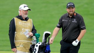 Shane Lowry and caddie Bo Martin together at the Dubai Desert Classic