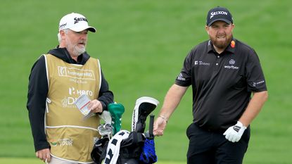 Shane Lowry and caddie Bo Martin together at the Dubai Desert Classic