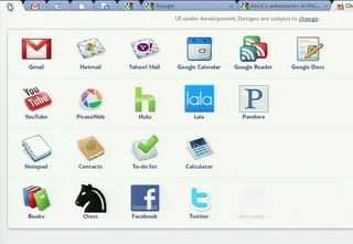 Chrome Web Apps Menu