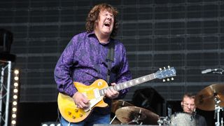 Gary Moore performing live on stage at High Voltage on July 24, 2010.