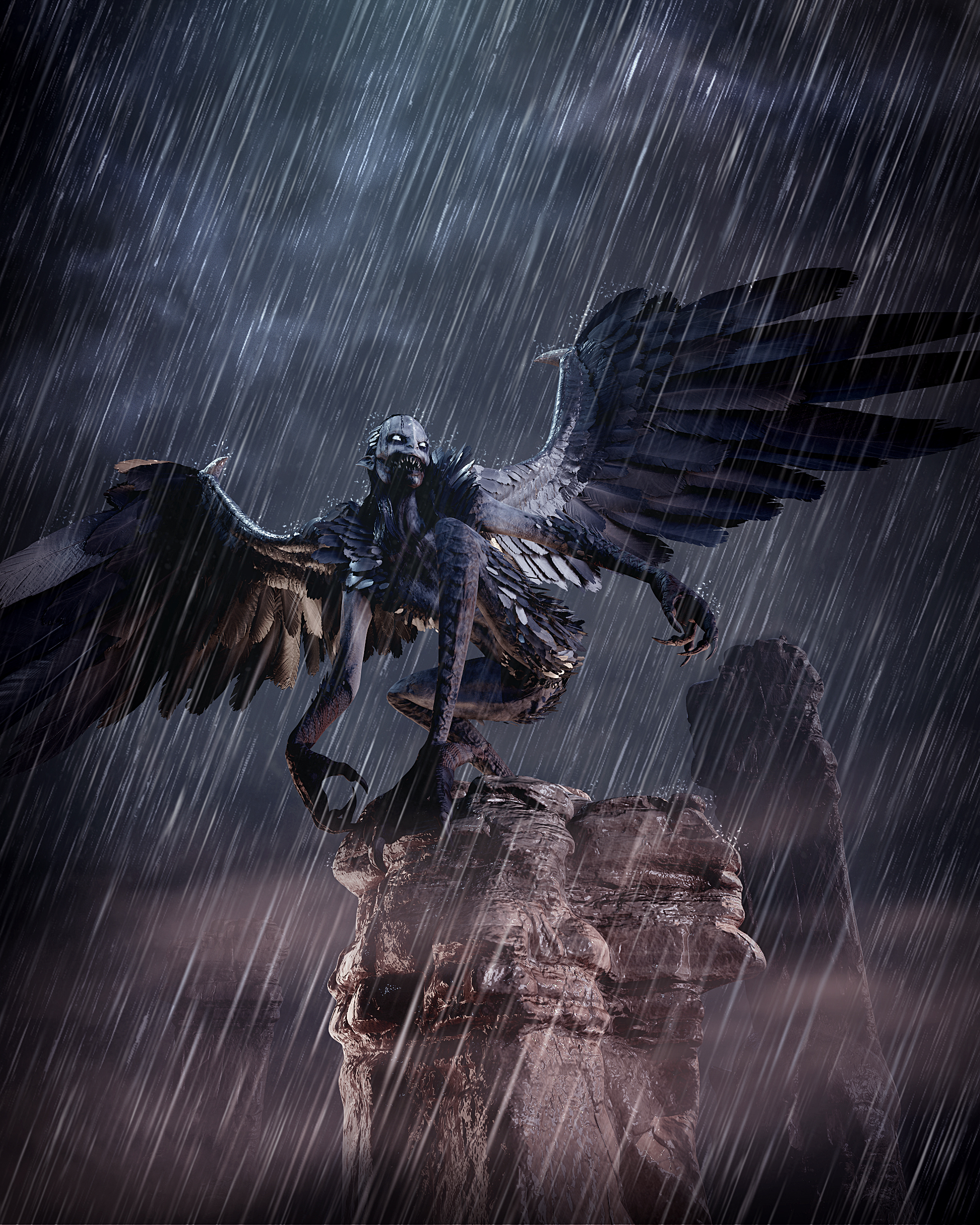 Design einer Harpie aus dem Gothic Remake