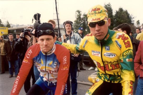 Lance Armstrong with Axel Merckx