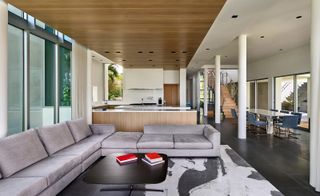 The living room at the Miami home